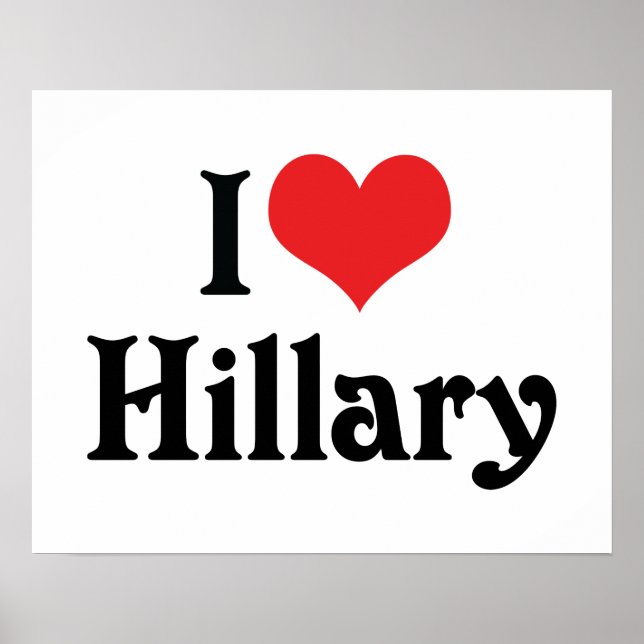 Pôster Eu Amo Hillary (Frente)
