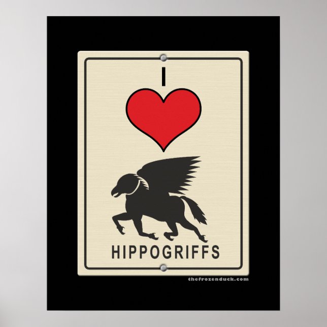 Pôster Eu Amo HIppogrifos (Frente)