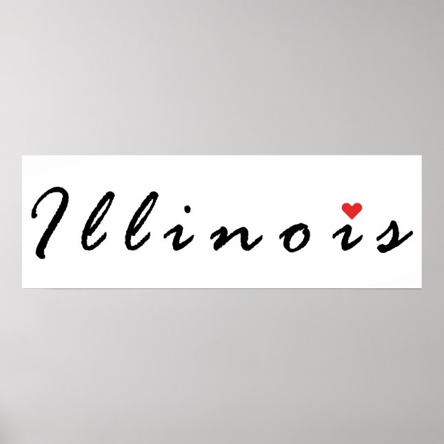 Poster Eu amo Illinois (Frente)