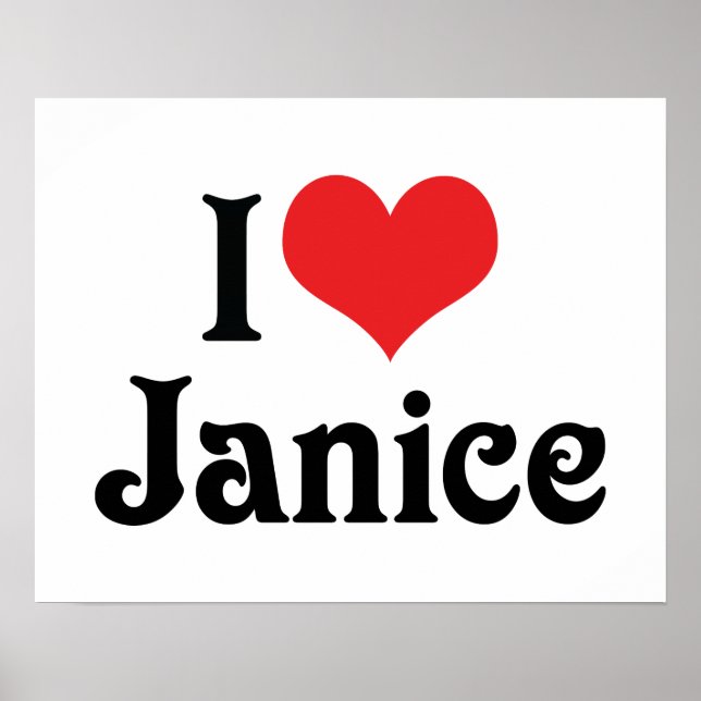 Pôster Eu Amo Janice (Frente)