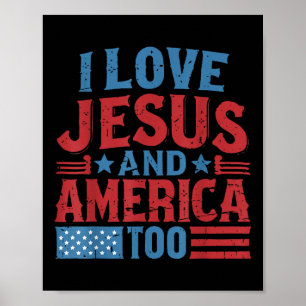 Poster Eu Amo Jesus América 4 De Julho Dia Da Independênc
