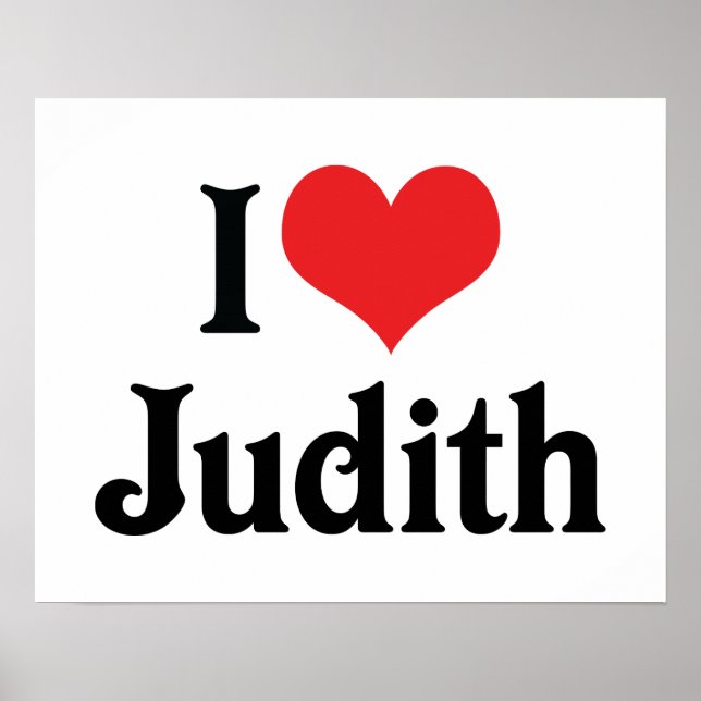 Pôster Eu Amo Judith (Frente)