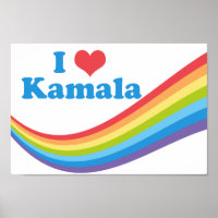 Eu Amo Kamala Cute Election Rainbow