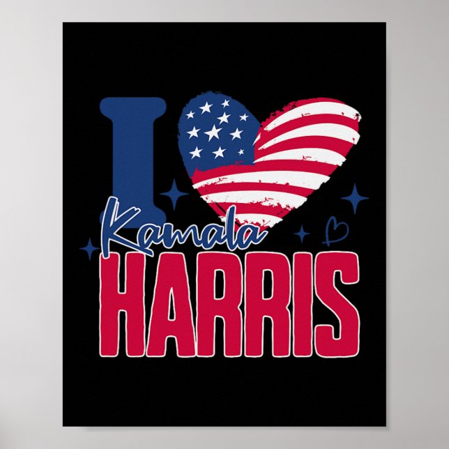 Poster Eu Amo Kamala Harris (Frente)