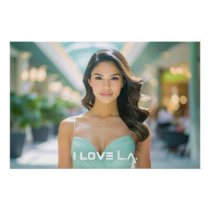 PÔSTER EU AMO LA - LOS ANGELES - AMOR DOS EUA