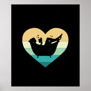 Poster Eu Amo Ler Na Banheira