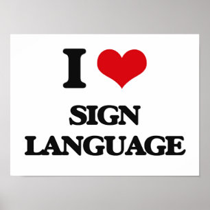 Pôster Eu Amo Linguagem De Sinais