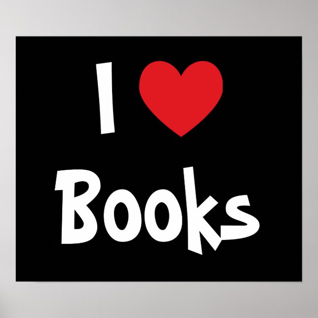 Pôster Eu Amo Livros (Frente)