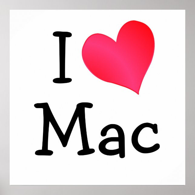 Poster Eu amo Mac (Frente)