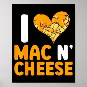 Poster Eu Amo Macarrão Com Queijo Macarrão E Queijo Engra