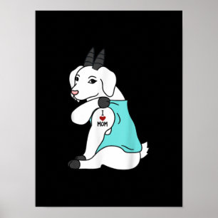 Poster Eu Amo Mamãe Tatuagem Incrível Pet Do Dia Das M