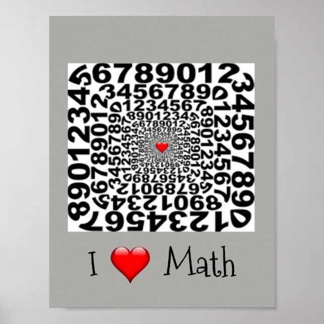 Poster Eu Amo Matemática (Frente)