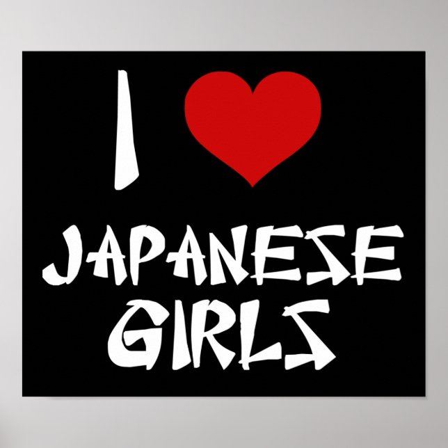 Poster Eu Amo Meninas Japonesas (Frente)