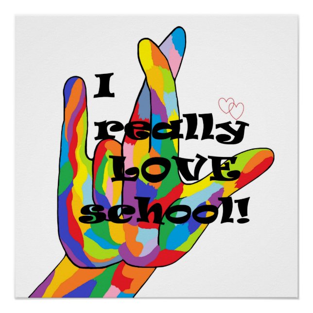 Pôster Eu amo mesmo a escola (Frente)