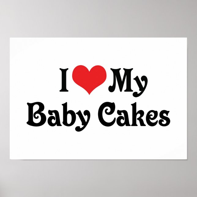 Poster Eu Amo Meu Baby Cakes (Frente)