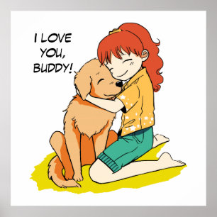 Poster Eu amo meu cão