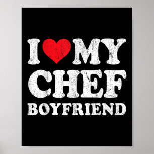 Poster Eu Amo Meu Chef Namorado Engraçado Namorada Valent