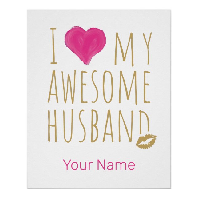 Pôster Eu amo meu incrível marido casando no aniversário (Frente)