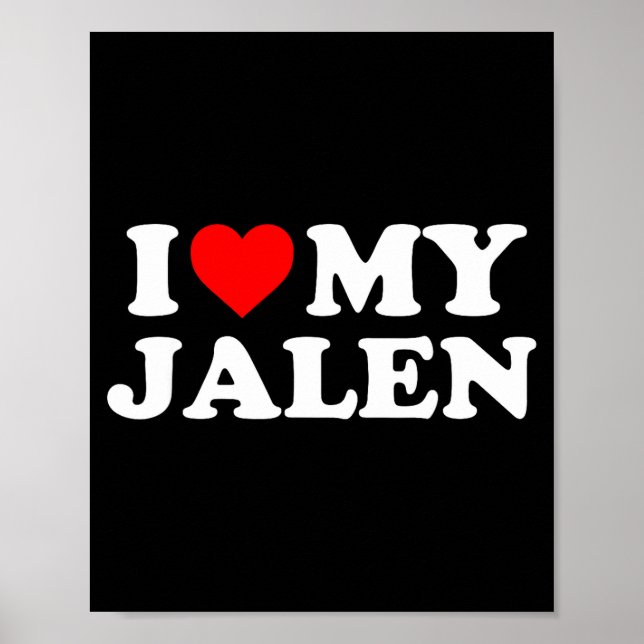 Poster Eu Amo Meu Jalen  (Frente)