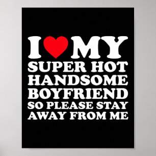 Poster Eu amo meu namorado super quente e bonito, então p