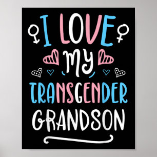 Poster Eu Amo Meu Neto Transgênero Orgulho Trans Lgbt Fl