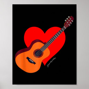 Poster Eu Amo Meu Novo Aluno de Guitarra