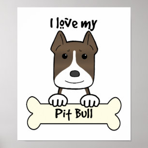 Pôster Eu amo meu Pitbull