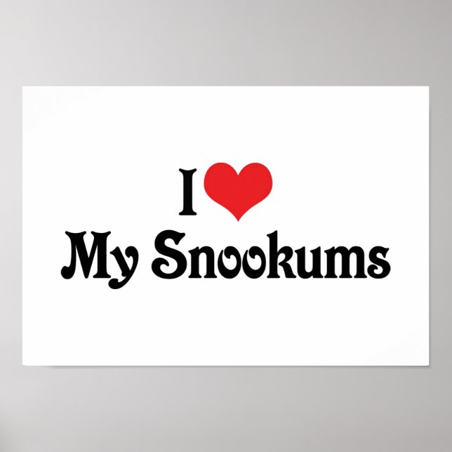 Poster Eu Amo Meu Snookums (Frente)