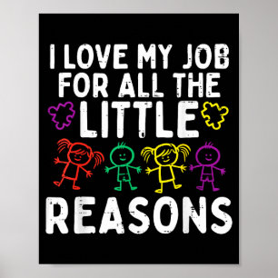 Poster Eu Amo Meu Trabalho Por Pequenas Razões Conscienti
