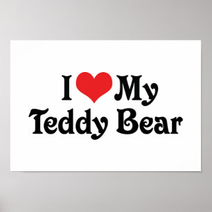Poster Eu Amo Meu Urso de Pelúcia
