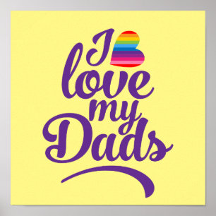 Poster Eu amo meus Pais - Orgulho de Dia de os pais LGBTQ