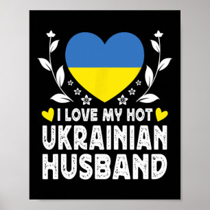 Poster Eu Amo Meus Quentes Cônjuges Ucranianos Bandeira d