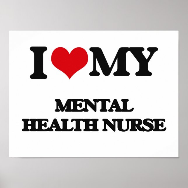 Poster Eu amo minha enfermeira de saúde mental (Frente)