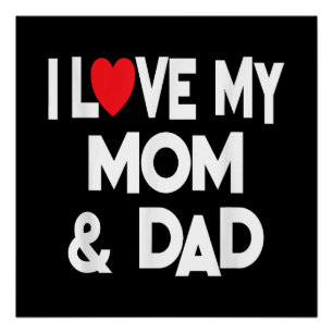 Pôster Eu Amo Minha Mãe E Pai - Celebrar Fath Familiar