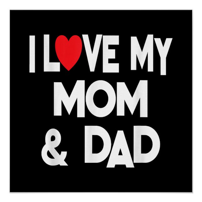 Pôster Eu Amo Minha Mãe E Pai - Celebrar Fath Familiar (Frente)