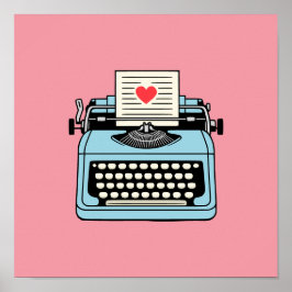 Poster Eu amo minha máquina de escrever
