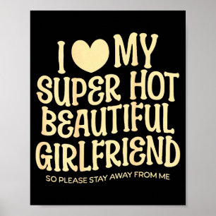 Poster Eu Amo Minha Namorada Super Gata Linda Namorada Ci