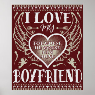POSTER EU AMO MINHA NAMORADO - COTAS ROMÂNTICAS DE AMOR
