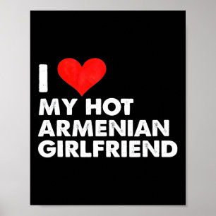 Poster Eu Amo Minha Quente Namorada Armênia Coração Armên