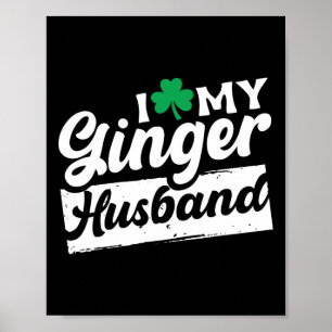 Poster Eu Amo Minha Rua De Shamrock De Cabeça Vermelha De