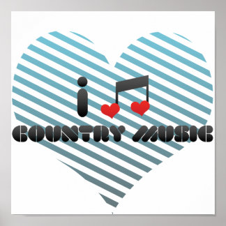 Poster Eu Amo Música country