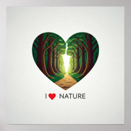 Poster Eu Amo Natureza