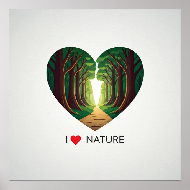 Poster Eu Amo Natureza (Frente)