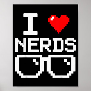 Poster Eu Amo Nerds Eu Adoro Nerds Pelo Livro de Ciência