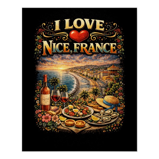 Pôster Eu Amo Nice (Frente)