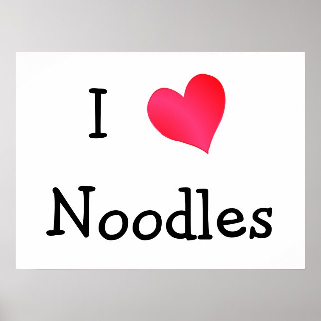 Poster Eu Amo Noodles (Frente)