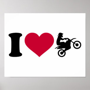 Pôster Eu amo o motocross