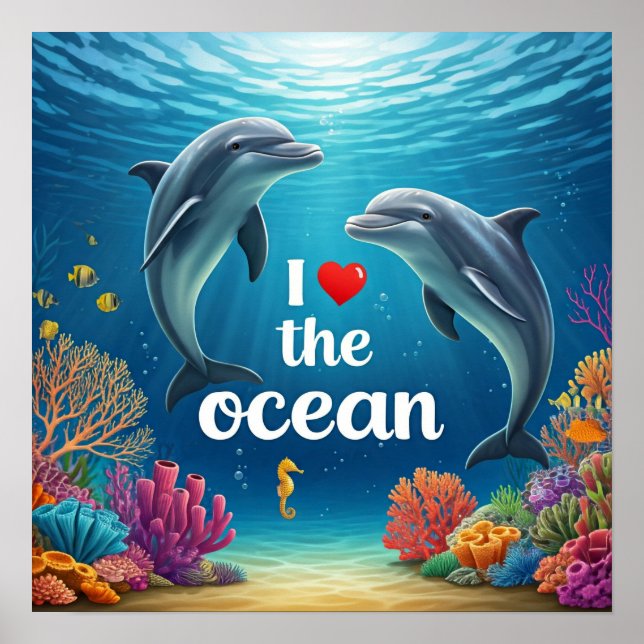 Poster Eu amo o Oceano (Frente)