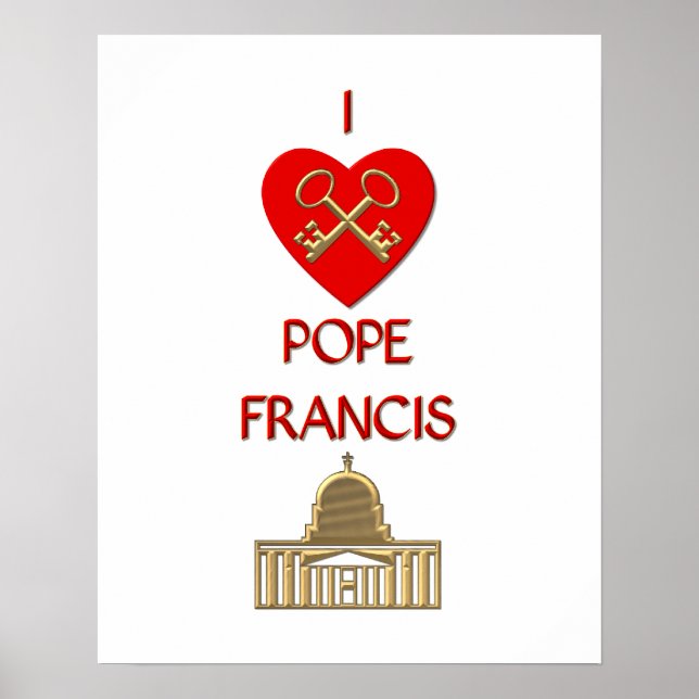 Poster Eu Amo o Papa Francisco (Frente)