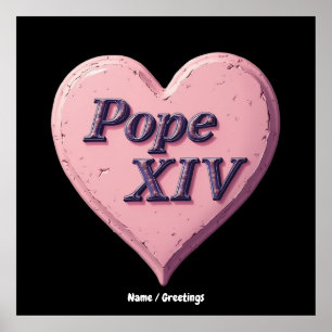 Poster Eu Amo O Papa Leão XIV Viva Nosso Pai Abençoado